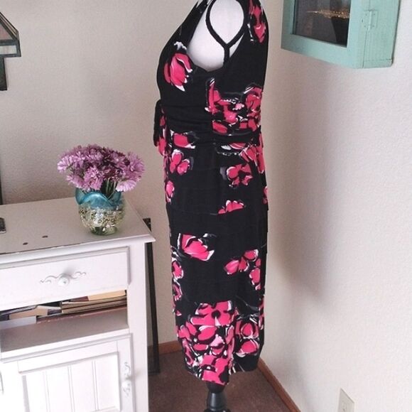 Jones New York Dark Floral Soft Knit Dress - Picture 6 of 12